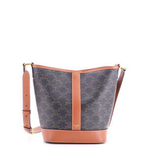 Celine Small Bucket Bag Triomphe Coated Canvas